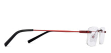 Load image into Gallery viewer, Maroon Rectangle Rimless Unisex Eyeglasses by Vincent Chase-150434