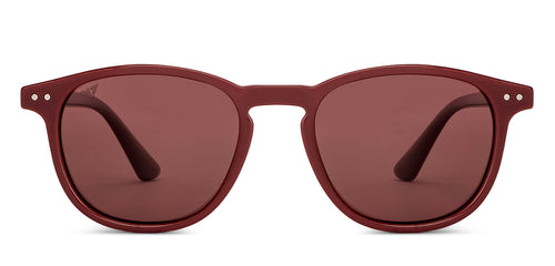 Maroon Round Full Rim Unisex Sunglasses by Vincent Chase Polarized-200420