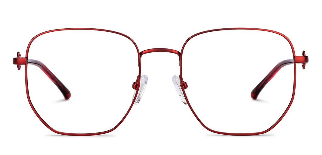 Maroon Square Full Rim Women Eyeglasses by John Jacobs-152679