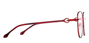 Maroon Square Full Rim Women Eyeglasses by John Jacobs-152679