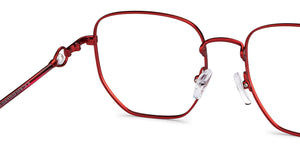Maroon Square Full Rim Women Eyeglasses by John Jacobs-152679