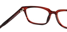 Load image into Gallery viewer, Maroon Rectangle Full Rim Unisex Eyeglasses by Vincent Chase-201108