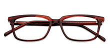 Load image into Gallery viewer, Maroon Rectangle Full Rim Unisex Eyeglasses by Vincent Chase-201108