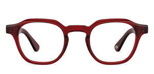Maroon Square Full Rim Unisex Eyeglasses by John Jacobs-153085