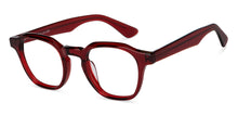 Load image into Gallery viewer, Maroon Square Full Rim Unisex Eyeglasses by John Jacobs-153085