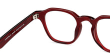 Load image into Gallery viewer, Maroon Square Full Rim Unisex Eyeglasses by John Jacobs-153085