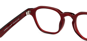 Maroon Square Full Rim Unisex Eyeglasses by John Jacobs-153085