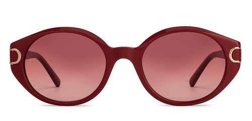 Maroon Round Full Rim Unisex Sunglasses by John Jacobs-152724