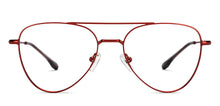 Load image into Gallery viewer, Maroon Aviator Full Rim Unisex Eyeglasses by Vincent Chase-150380