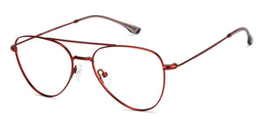 Maroon Aviator Full Rim Unisex Eyeglasses by Vincent Chase-150380