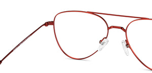 Maroon Aviator Full Rim Unisex Eyeglasses by Vincent Chase-150380