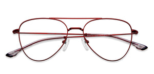 Maroon Aviator Full Rim Unisex Eyeglasses by Vincent Chase-150380