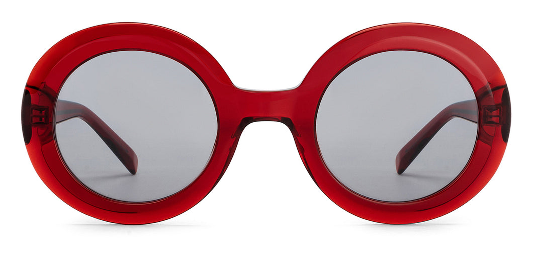 Maroon Round Full Rim Unisex Sunglasses by John Jacobs-201692