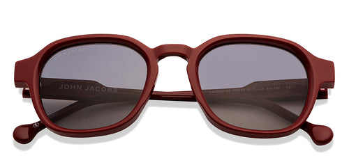 Maroon Square Full Rim Unisex Sunglasses by John Jacobs-208165