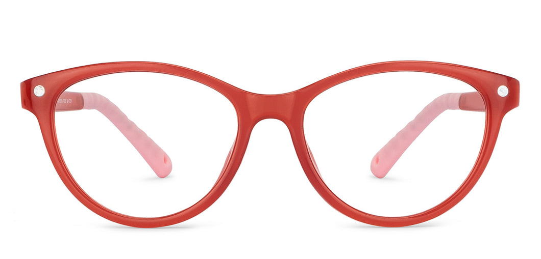 Maroon Cat Eye Full Rim Kids Eyeglasses by Hooper-200658