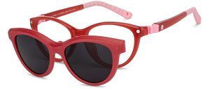Maroon Cat Eye Full Rim Kids Eyeglasses by Hooper-200658
