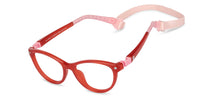 Load image into Gallery viewer, Maroon Cat Eye Full Rim Kids Eyeglasses by Hooper-200658