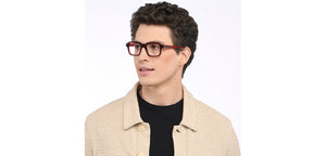 Maroon Square Full Rim Unisex Eyeglasses by John Jacobs-208115