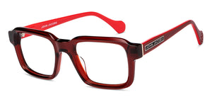 Maroon Square Full Rim Unisex Eyeglasses by John Jacobs-208115