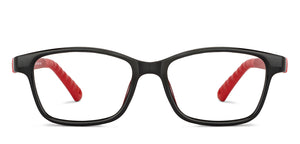 Black Rectangle Full Rim Kids Eyeglasses by Hooper-200666