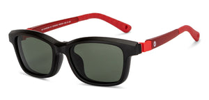 Black Rectangle Full Rim Kids Eyeglasses by Hooper-200666