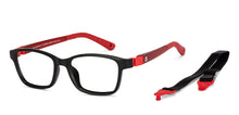 Load image into Gallery viewer, Black Rectangle Full Rim Kids Eyeglasses by Hooper-200666