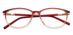 Maroon Rectangle Full Rim Unisex Eyeglasses by John Jacobs-150856