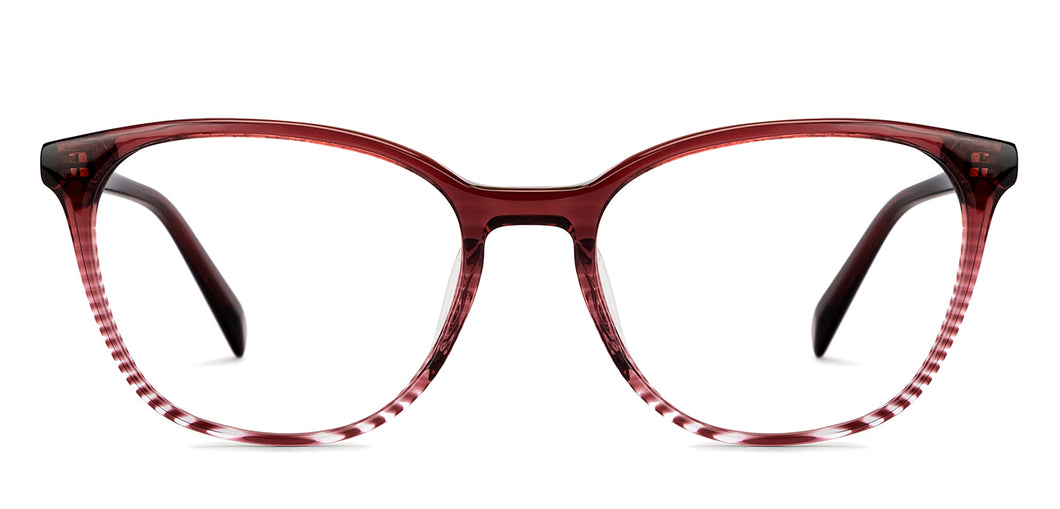 Maroon Cat Eye Full Rim Unisex Eyeglasses by John Jacobs-152772