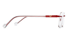 Load image into Gallery viewer, Maroon Rectangle Rimless Unisex Eyeglasses by Vincent Chase-200805