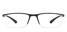 Load image into Gallery viewer, Black Rectangle Half Rim Unisex Eyeglasses by Lenskart READERS-149833