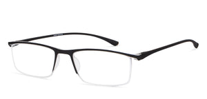 Black Rectangle Half Rim Unisex Eyeglasses by Lenskart READERS-149833