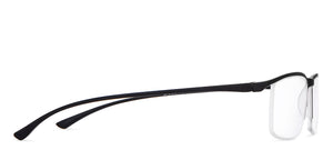 Black Rectangle Half Rim Unisex Eyeglasses by Lenskart READERS-149833