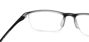 Black Rectangle Half Rim Unisex Eyeglasses by Lenskart READERS-149833