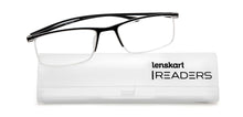 Load image into Gallery viewer, Black Rectangle Half Rim Unisex Eyeglasses by Lenskart READERS-149833