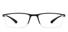Load image into Gallery viewer, Black Rectangle Half Rim Unisex Eyeglasses by Lenskart READERS-149836