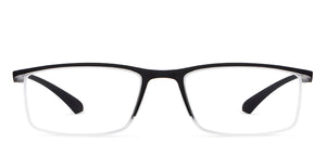 Black Rectangle Half Rim Unisex Eyeglasses by Lenskart READERS-149836