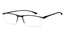 Load image into Gallery viewer, Black Rectangle Half Rim Unisex Eyeglasses by Lenskart READERS-149836