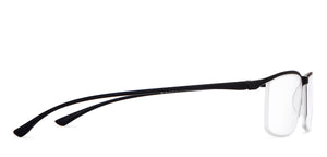 Black Rectangle Half Rim Unisex Eyeglasses by Lenskart READERS-149836