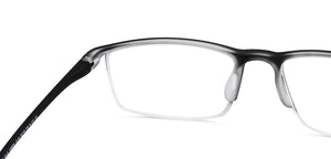 Black Rectangle Half Rim Unisex Eyeglasses by Lenskart READERS-149836