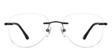Load image into Gallery viewer, Black Rectangle Rimless Unisex Eyeglasses by John Jacobs-152667