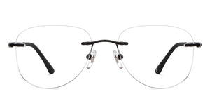 Black Rectangle Rimless Unisex Eyeglasses by John Jacobs-152667