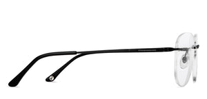 Black Rectangle Rimless Unisex Eyeglasses by John Jacobs-152667