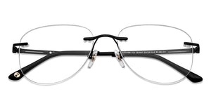 Black Rectangle Rimless Unisex Eyeglasses by John Jacobs-152667