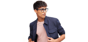 Navy Wayfarer Full Rim Unisex Eyeglasses by LENSKART HUSTLR-208961