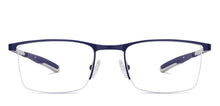 Load image into Gallery viewer, Blue Rectangle Half Rim Unisex Eyeglasses by New Balance-145879