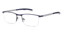 Load image into Gallery viewer, Blue Rectangle Half Rim Unisex Eyeglasses by New Balance-145879