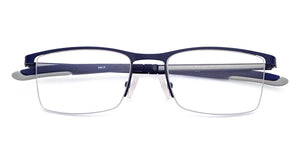 Blue Rectangle Half Rim Unisex Eyeglasses by New Balance-145879