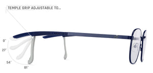 Blue Round Full Rim Unisex Eyeglasses by New Balance-145885