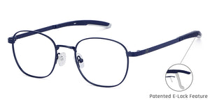 Blue Round Full Rim Unisex Eyeglasses by New Balance-145885