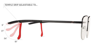 Black Round Half Rim Unisex Eyeglasses by New Balance-145888